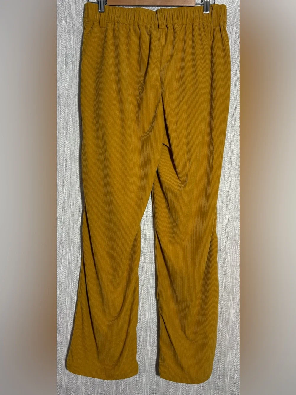 HALARA Mustard Yellow Corduroy Wide-Leg Pants